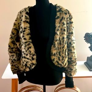 MICHAEL KORS FAUX LEOPARD JACKET